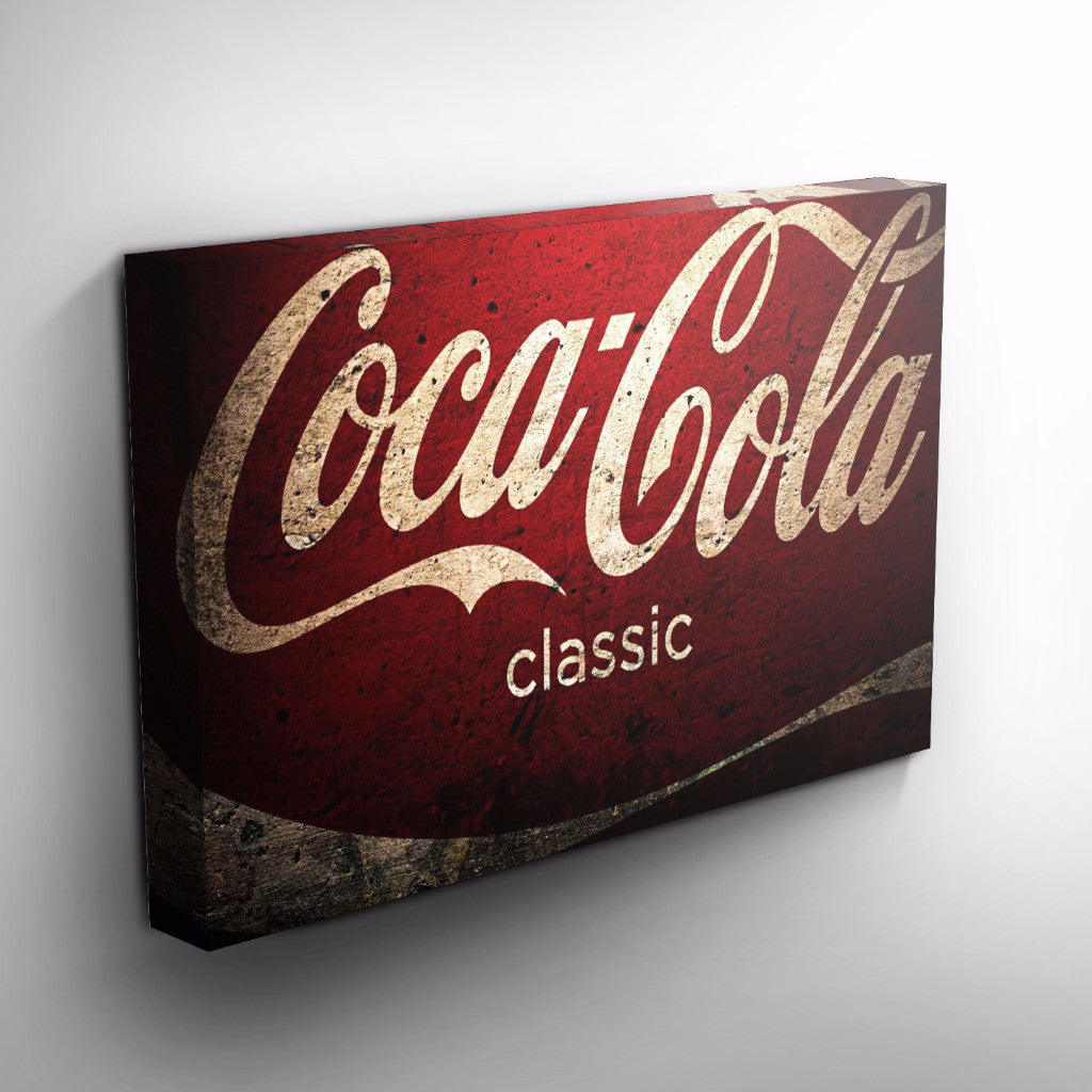 Canvas print wall art by Blank Space Co - CocaCola Classic Retro